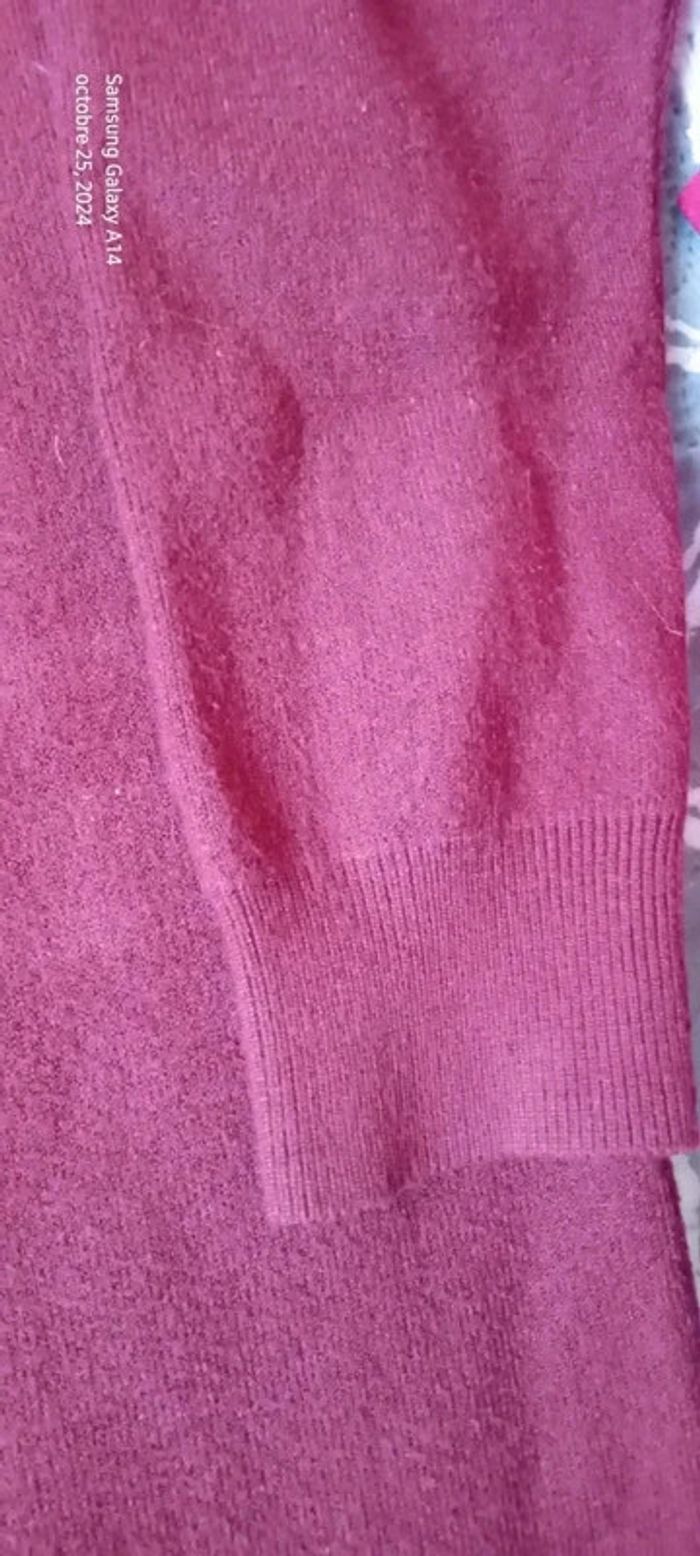 Robe pull longue col montant bordeaux  femme 34/36 - photo numéro 10
