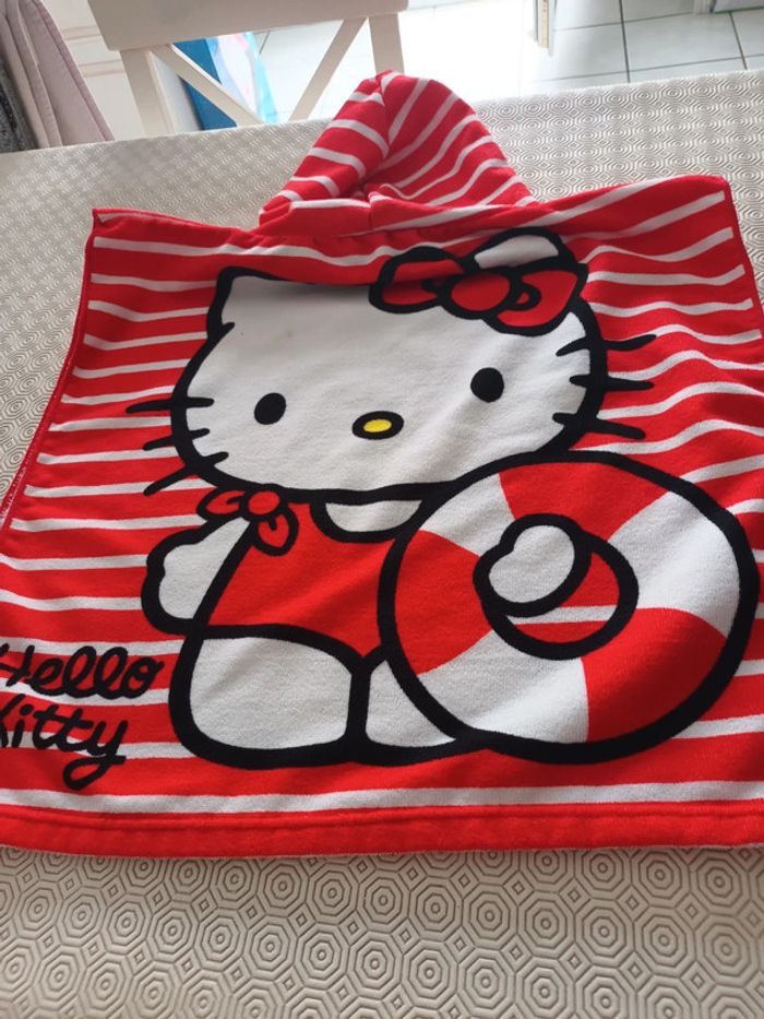 Poncho de bain Hello kitty rouge - photo numéro 4