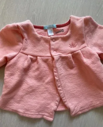 Gilet rose 12 mois