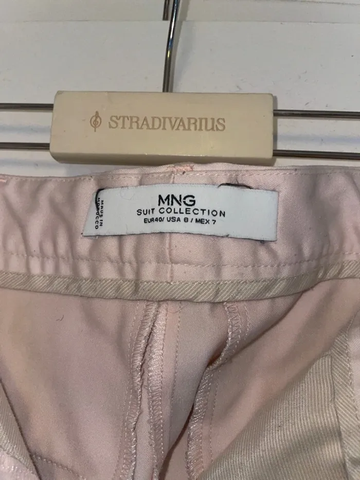 Pantacourt rose poudré MANGO 40 - photo numéro 2