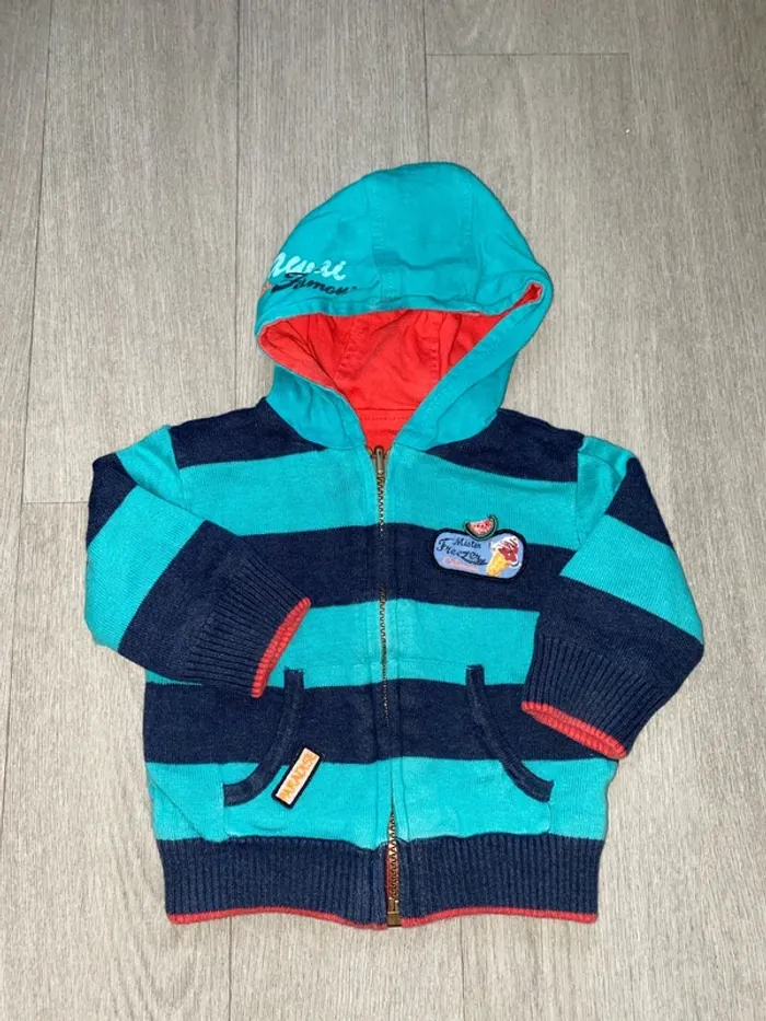 Gilet zippée réversible 6mois - photo numéro 3