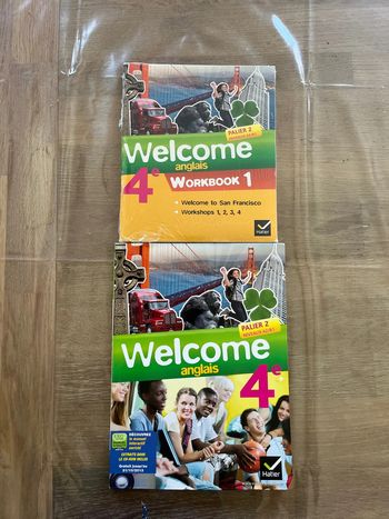 Lot 2 livres welcome 4e