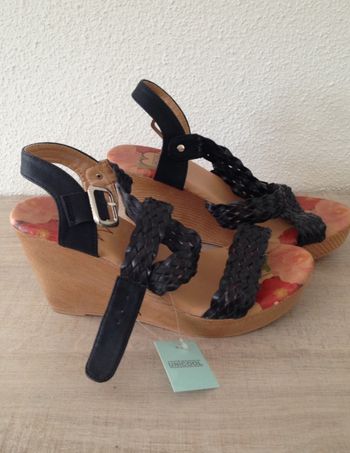 Sandales Vintage talons compensés p38