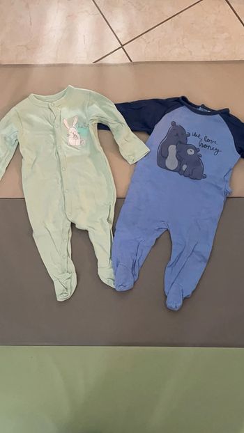 Lot de 2 pyjamas fins 6 mois