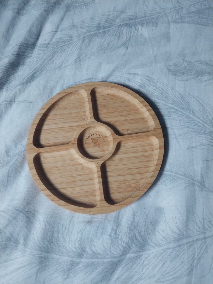 Plateau apéro en bambou gravé "Martinique" – 20 cm