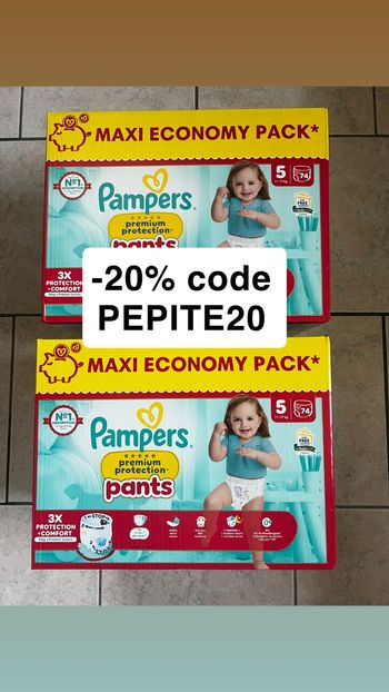 148 couches culotte taille 5 Pampers premium protection PANTS