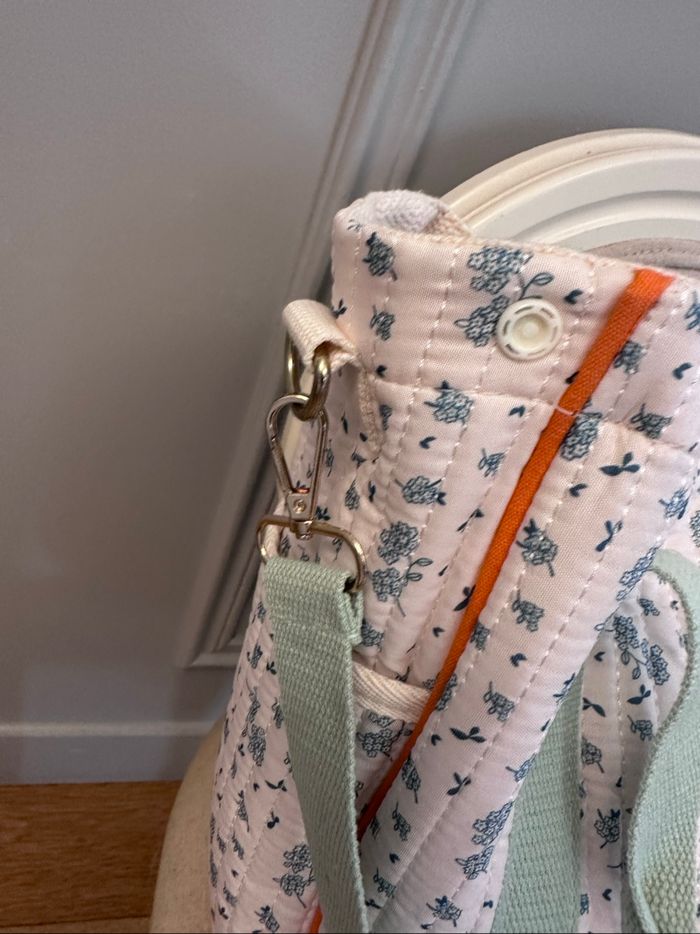 Grand sac à langer Cerise en gaze de coton - photo numéro 8