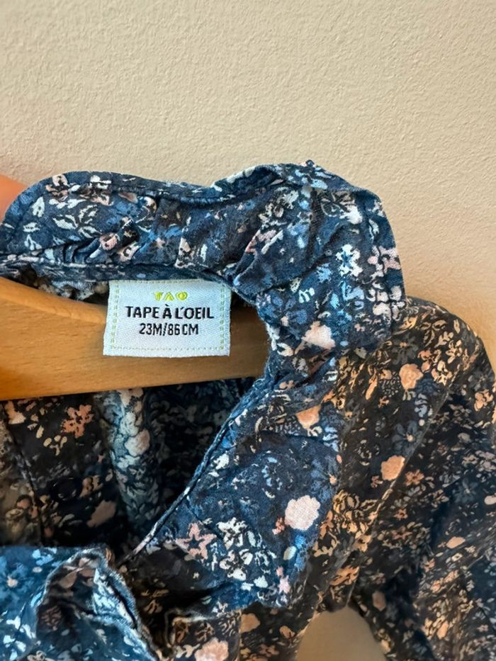 Magnifique chemisier fille 24 mois Liberty tape à l œil très bon état - photo numéro 3