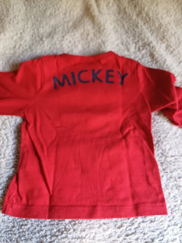 Tee-shirt manches longues mickey garçon taille 6 mois disney orchestra - photo numéro 3