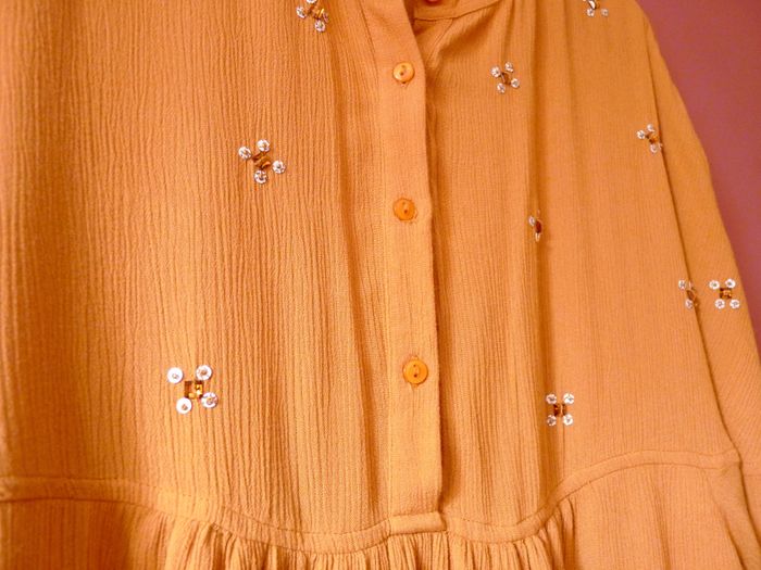 Robe Femme DDP S 36 camel moutarde Neuve collection été style bohème - photo numéro 4