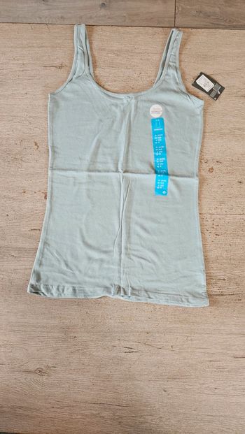 Débardeur gris/bleu femme, élastique, Primark, 38, neuf