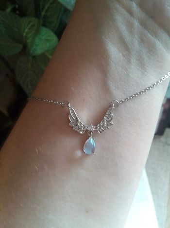 Collier ailes d'anges argenté