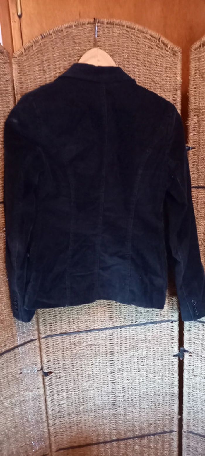 Ensemble velours pantalon patte d'éléphant et blazer - photo numéro 8