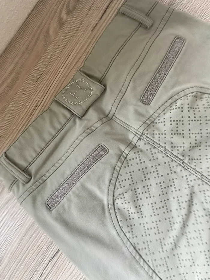 Pantalon d’équitation Harcour – Taille 32 – Vert Clair Full Grip - photo numéro 5