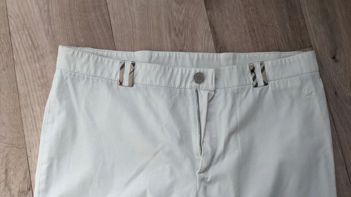 Pantacourt blanc/crème Burberry 40 - photo numéro 2