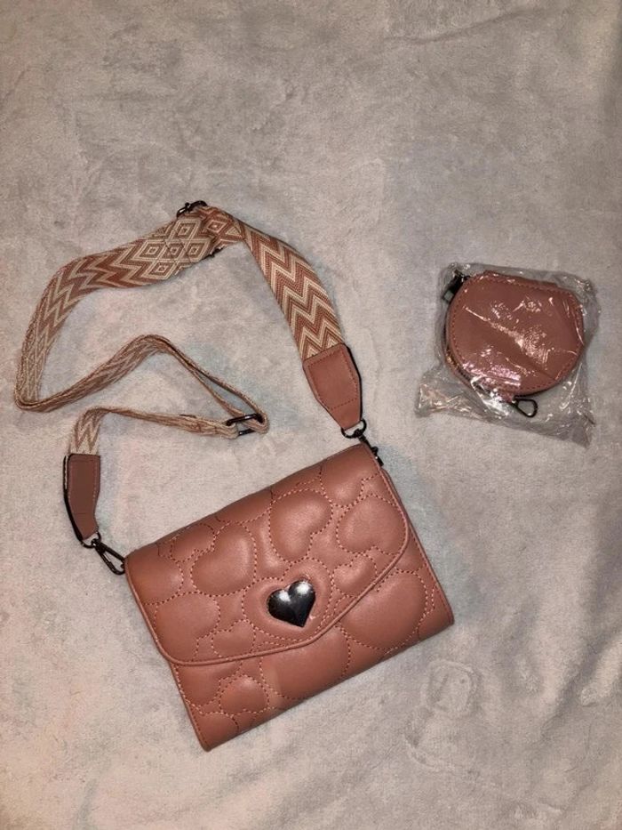 Sac à main coeur rose - photo numéro 5