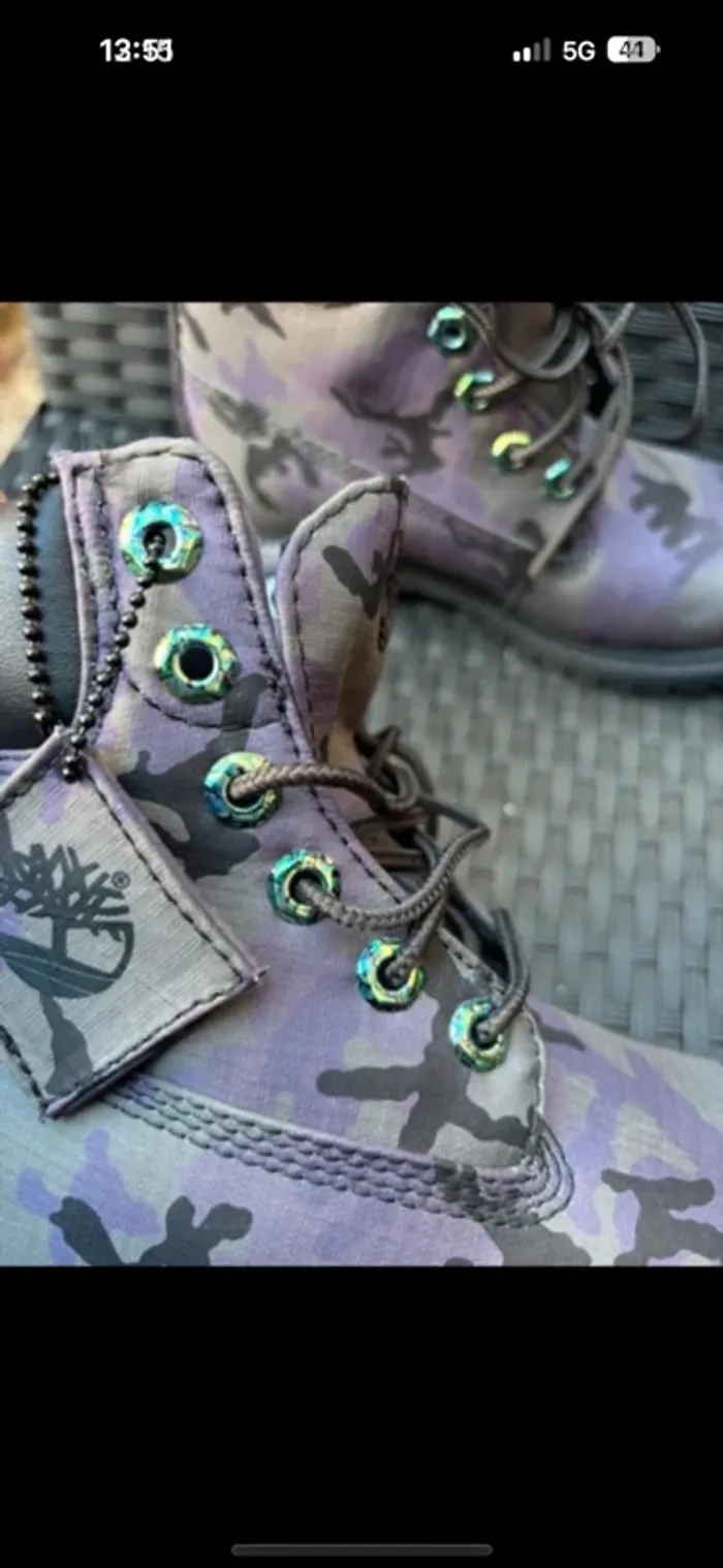 Timberland en tissu premium noir camouflage iris taille 37 - photo numéro 16