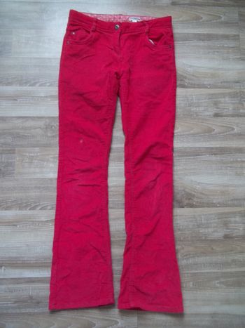 Bootcut velours rose Vertbaudet 12 ans