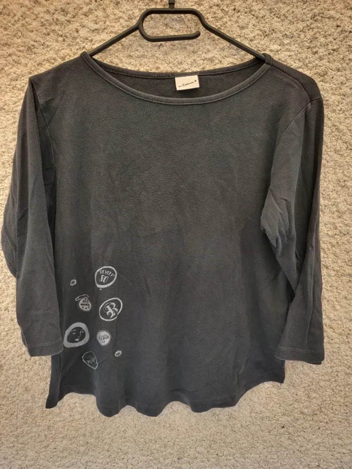 T-shirt à motif imprimé vintage grunge tie and dye