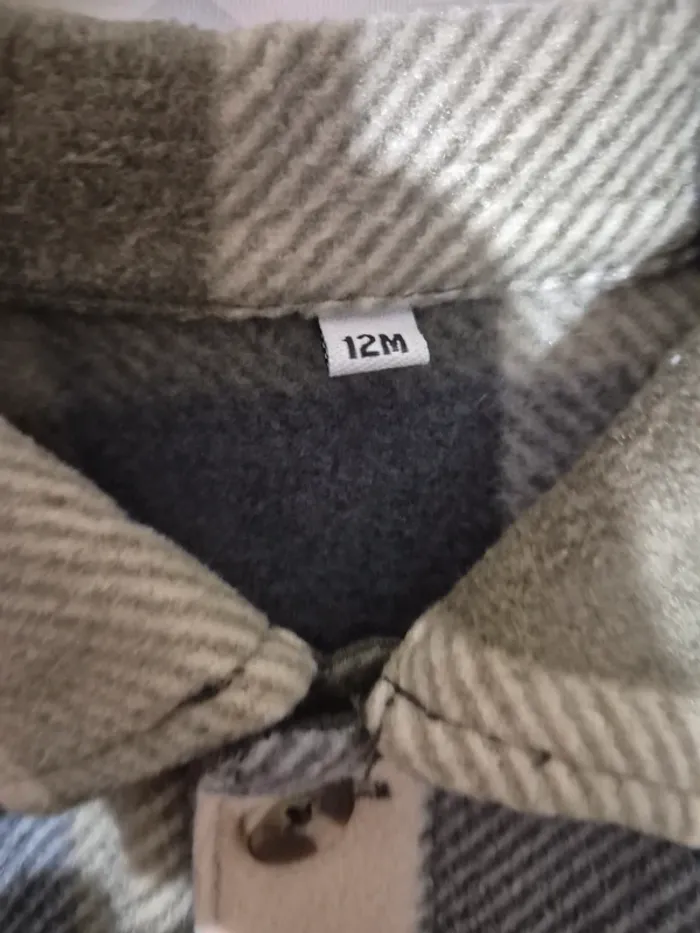 Sur-chemise à carreaux 12mois - photo numéro 3