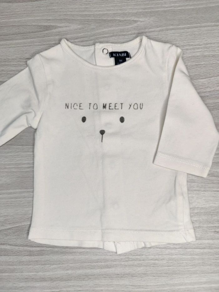 Tee-shirt manches longues 1 mois