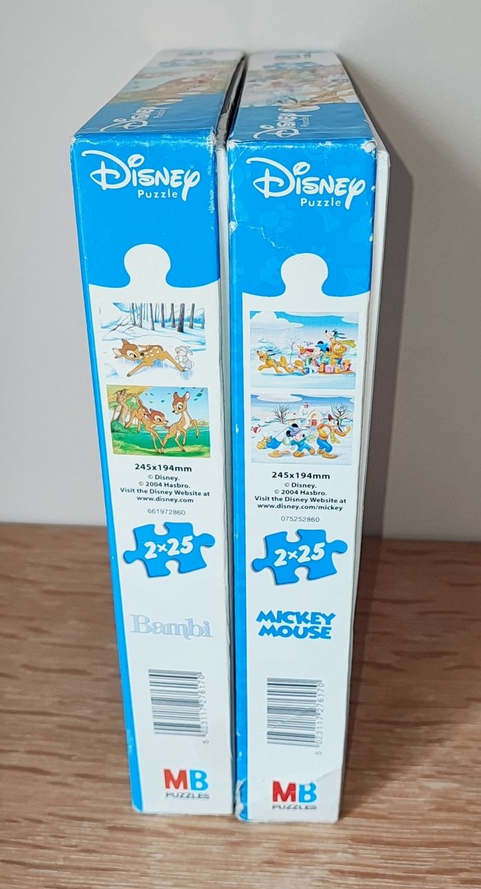 🦄 Lot de 2 x 2 puzzles Disney - 25 pièces - MB 🦄 - photo numéro 9
