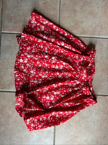 Jupe courte rouge fleurs roses Shein Taille 38