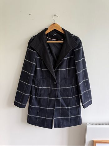 Manteau long épais bleu marine Etam taille 36 S