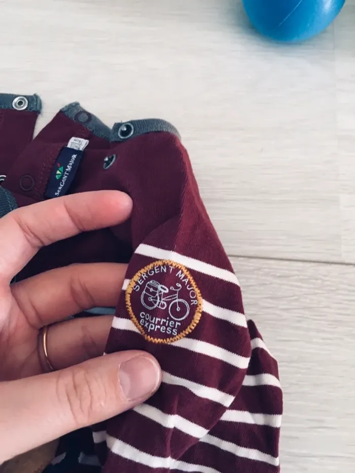 Ensemble pantalon + t-shirt manches longues 12 mois Sergent major - photo numéro 5