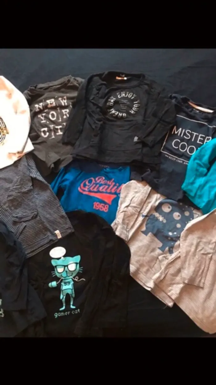 11 t-shirt manches longues taille 4 ans - photo numéro 3