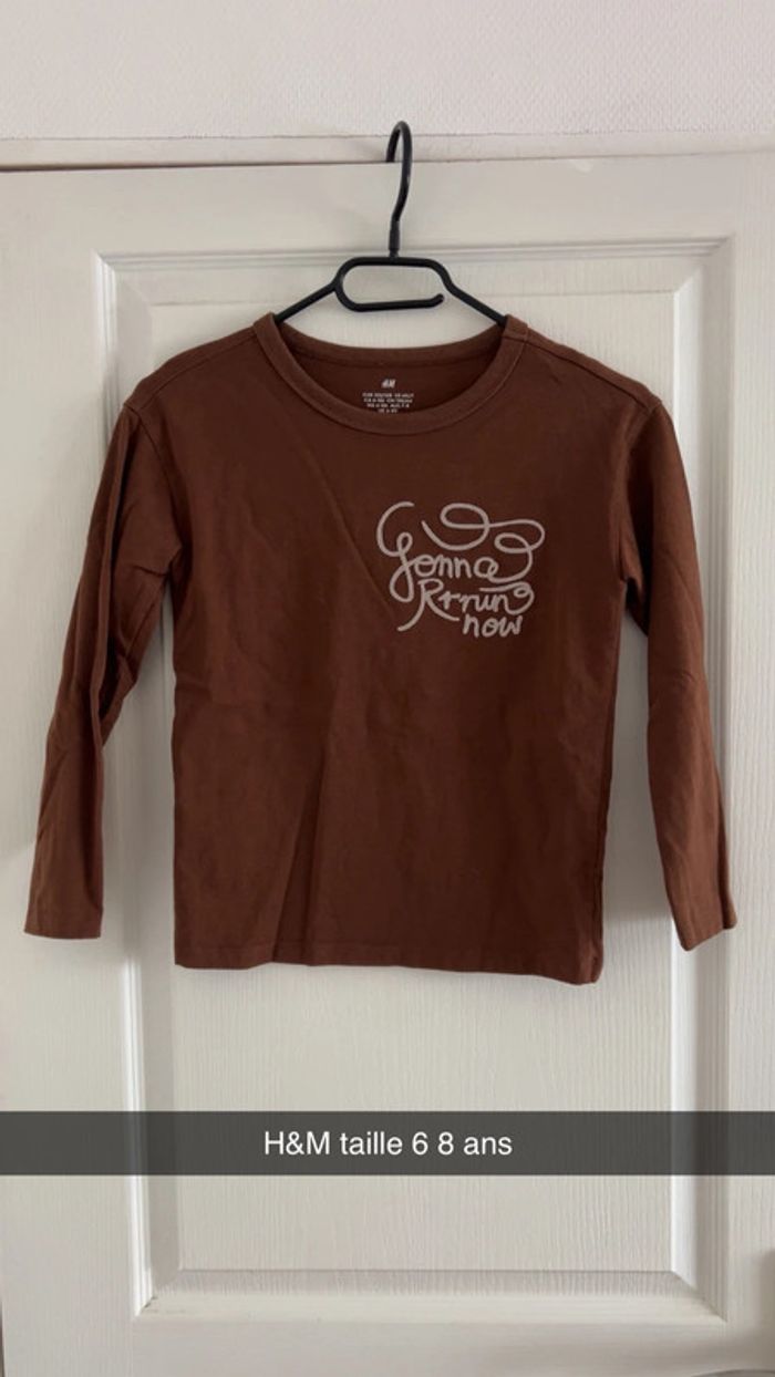 T shirt manche longue camel