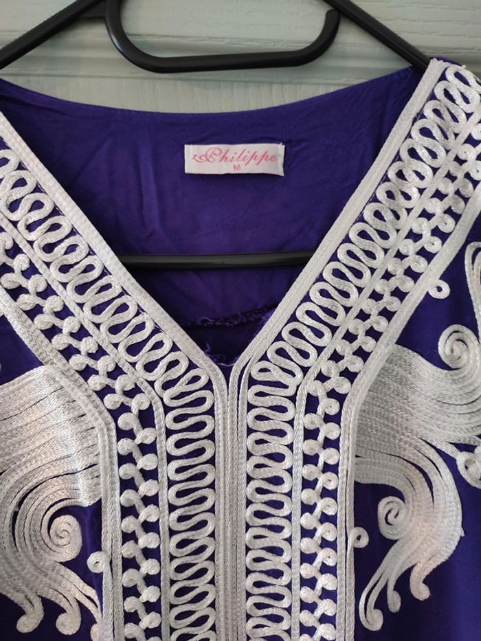 Robe arabe violette (gandoura) - photo numéro 2