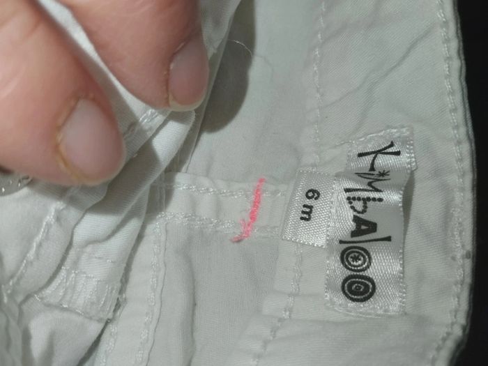 Pantalon blanc 6mois fille - photo numéro 2
