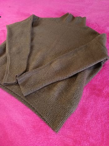 Pull col montant Knit Mix - Marron chocolat - Taille S
