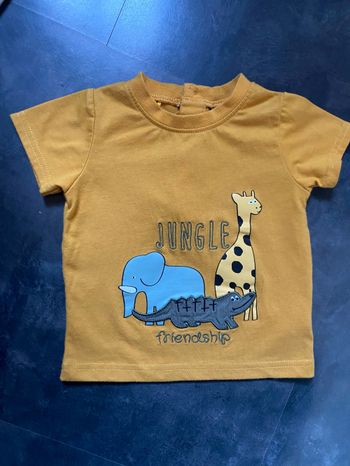 T-shirt moutarde jungle 12 mois