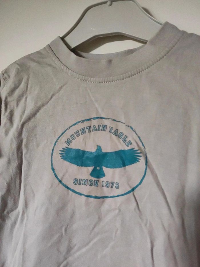 Tee-shirt gris bleu aigle Verbaudet - photo numéro 2