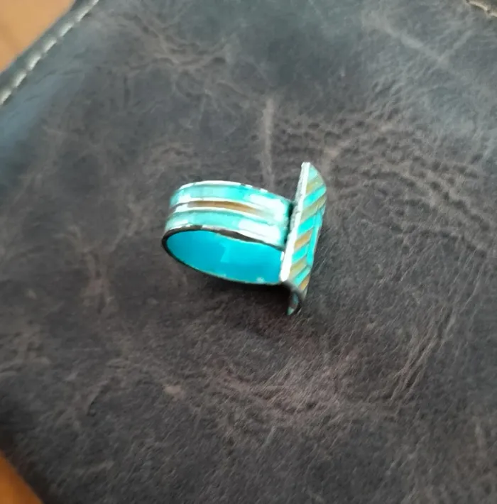 bague artisanale, graphique - photo numéro 3