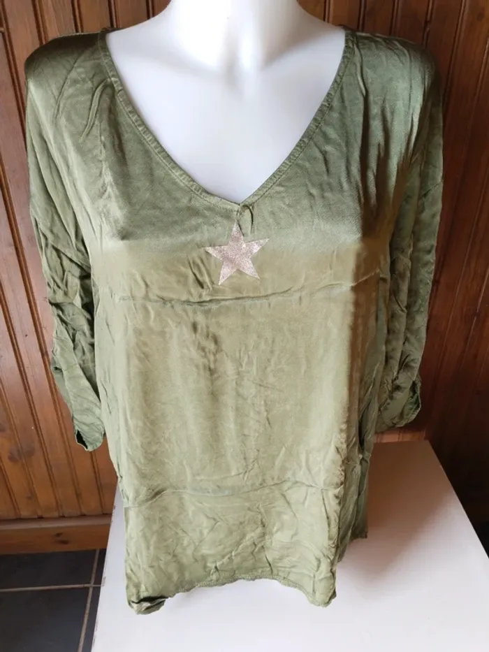 Sublime tunique blouse femme grande taille 46/48 - photo numéro 2