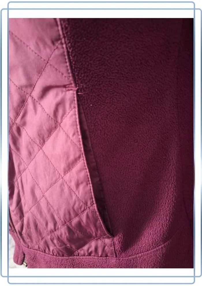 Polaire full zip columbia légère bi matiere femme / violet taille S brodé 259 - photo numéro 6