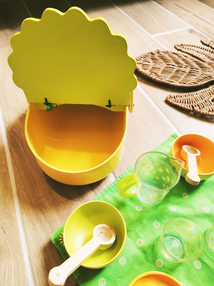 🧺Dinette panier pique nique vaisselles en bois et plastique marque Djeco - photo numéro 7