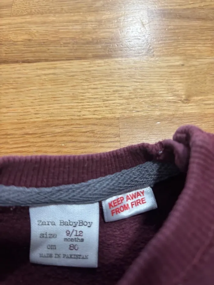 Sweat Zara 9/12 mois 80 cms garçon - photo numéro 2