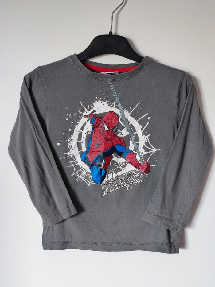 Tee-shirt gris Spiderman  - 6ans