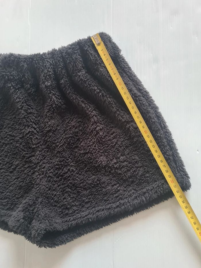Short de pyjama noir en pilou pilou tout doux taille S, élastique de 32 à 46cm - photo numéro 4