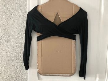 BB- Cache coeur vintage court noir T unique