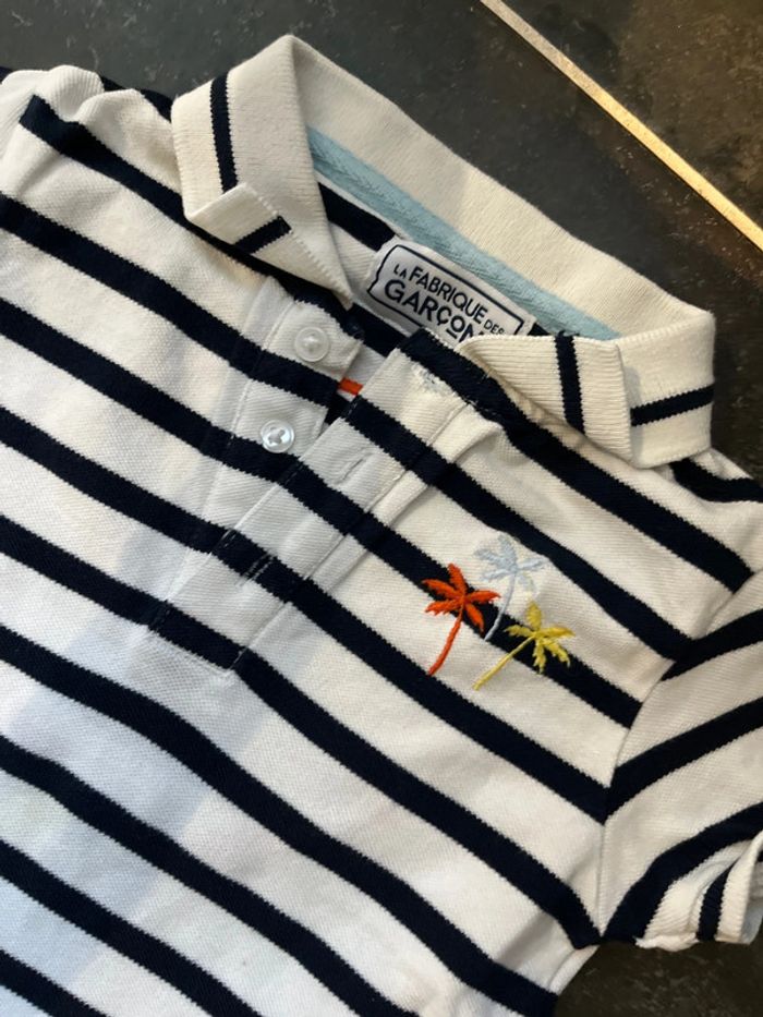 Polo à rayures La fabrique des Garçons - 3 ans - photo numéro 2