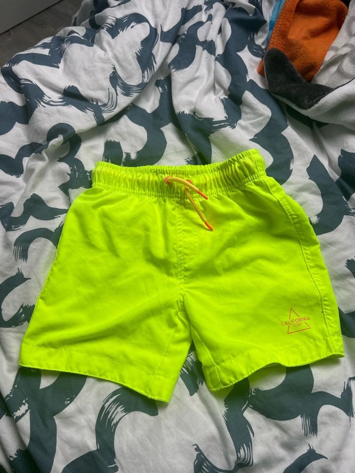 Shirt de bain jaune fluo 3 4 ans garçon
