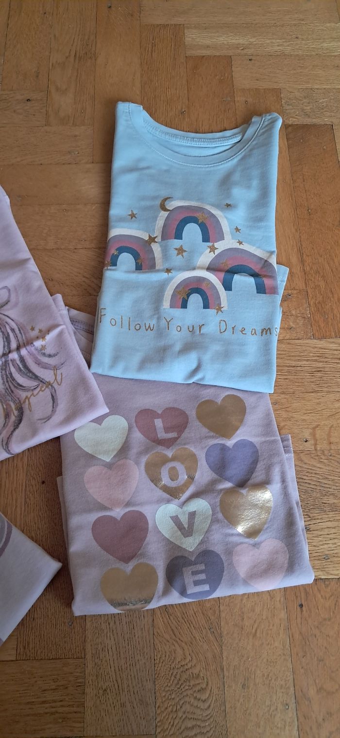 Neufs lot 5 T-shirts longues manches 116cm - photo numéro 3