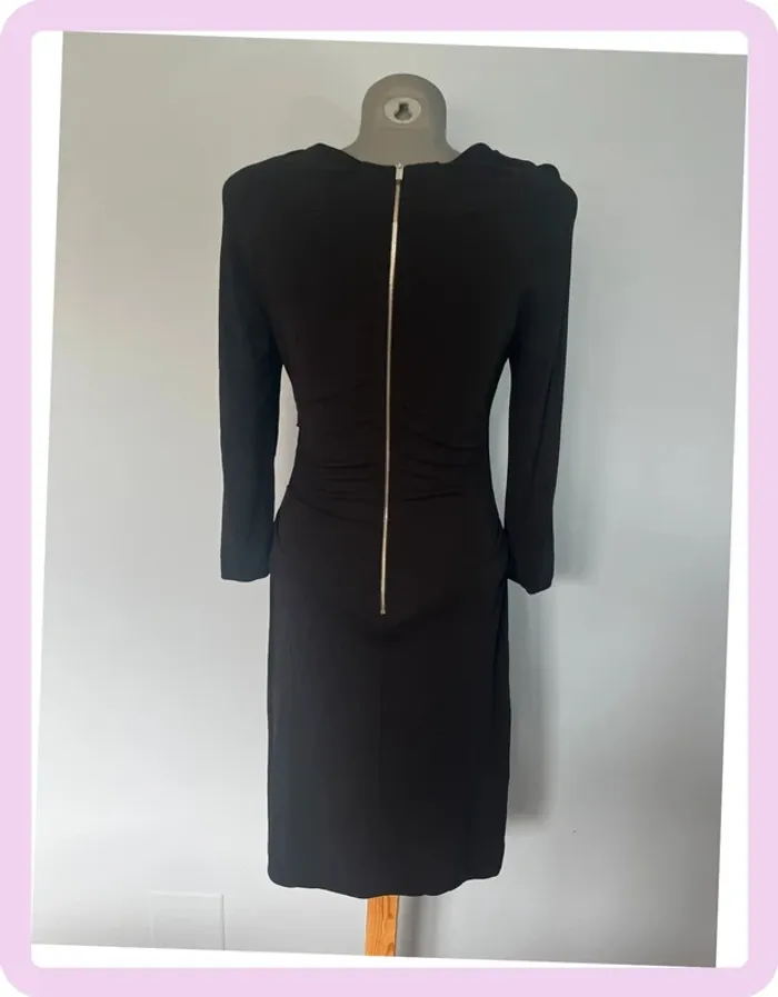 Karen Millen Robe Drapée Noire Taille 42 – Neuve avec Étiquette - Idéale Mi saison - photo numéro 6