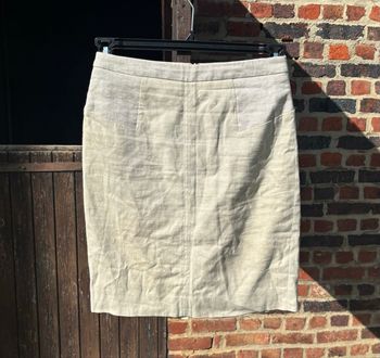 🖤 Jupe Comptoir des Cotonniers beige en lin – Taille 36