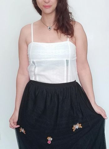 Top blanc bohème h&m 36